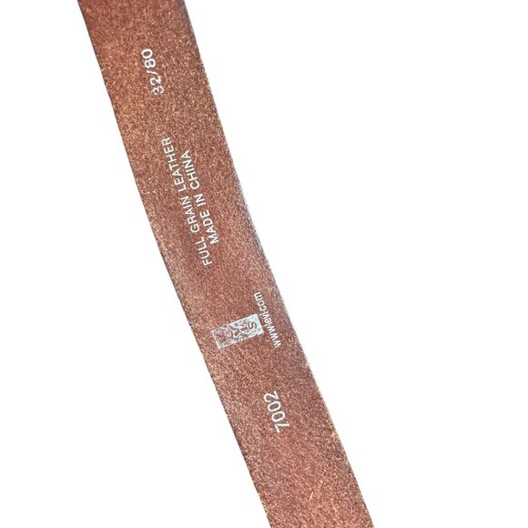 Levi Leather Belt with Solid Brass Masonic Freemasons Belt Buckle - Picture 8 of 8